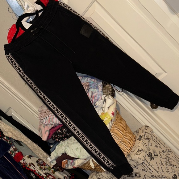 FENDI Black sweats with Fendi Side Stripe - Picture 1 of 14